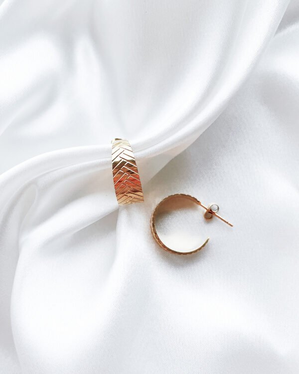 Auskarai moterims iš nerūdijančio plieno.