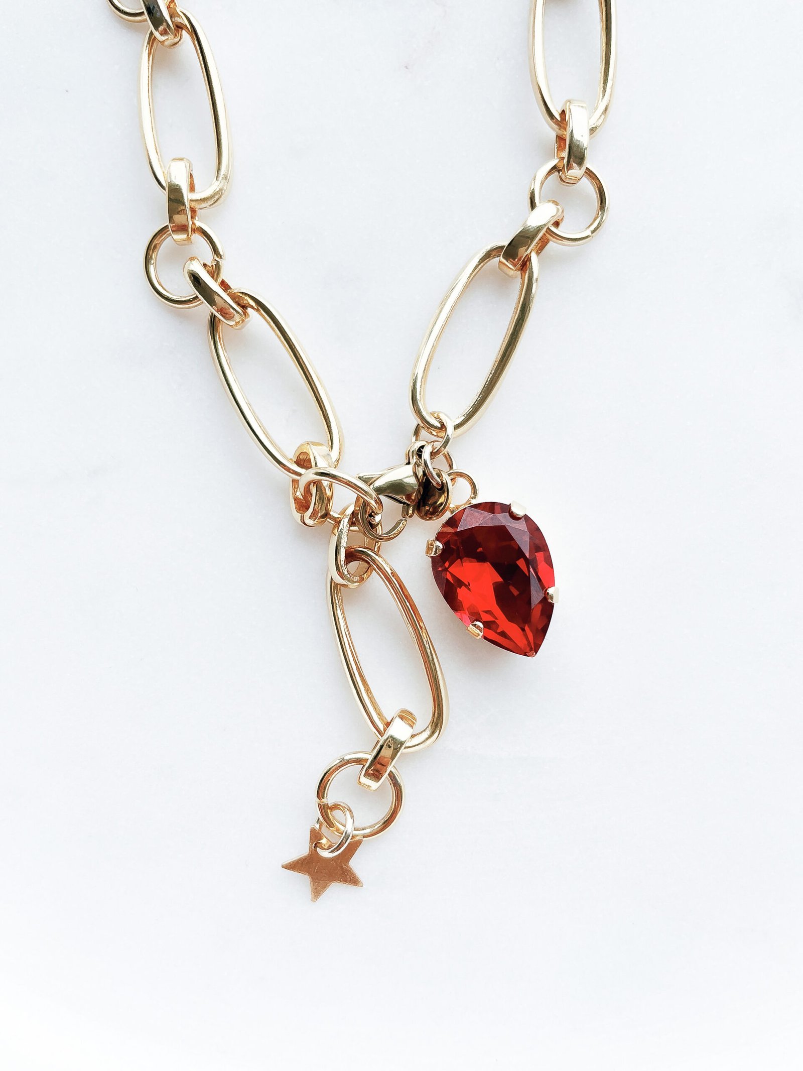 Išskirtinio pynimo grandinėlė su swarovski kristalu - Image 2