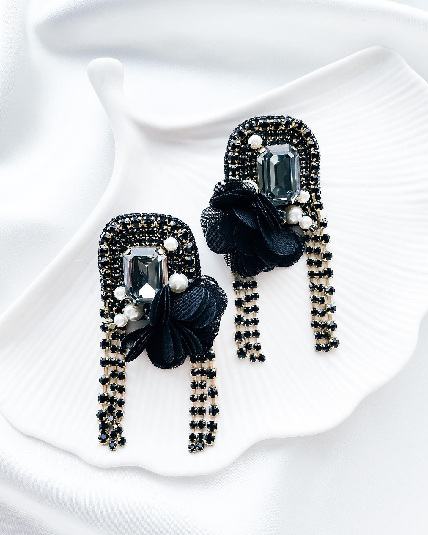 Auskarai su swarovski kristalais