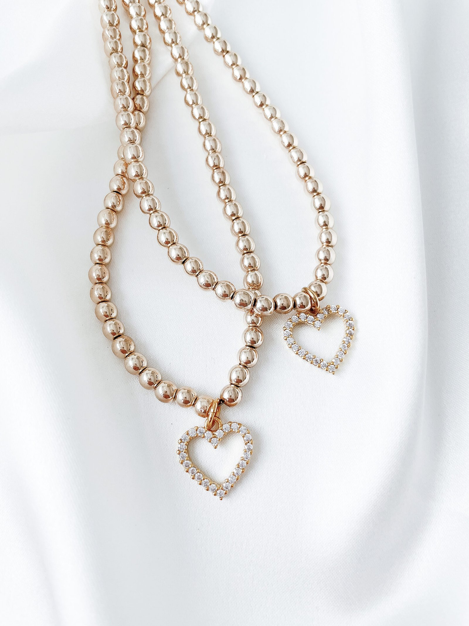 Hematito vėrinys su cirkonio akučių širdele - Image 2