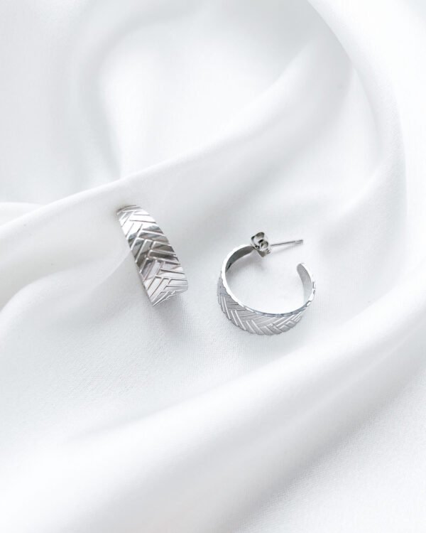 Pusmėnulio formos hoops auskarai