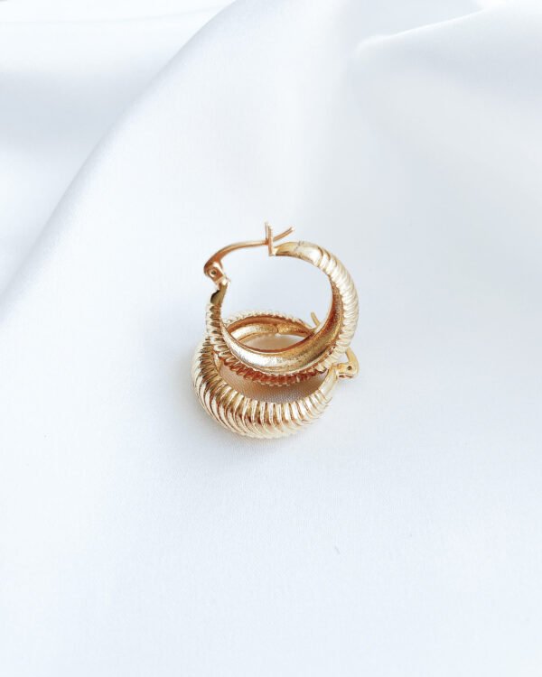 Hoops auskarai su vingiuotu raštu (Kopija)