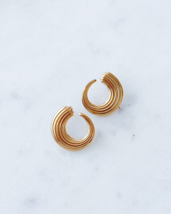 Banguotos formos auskarai iš nerūdijančio plieni.