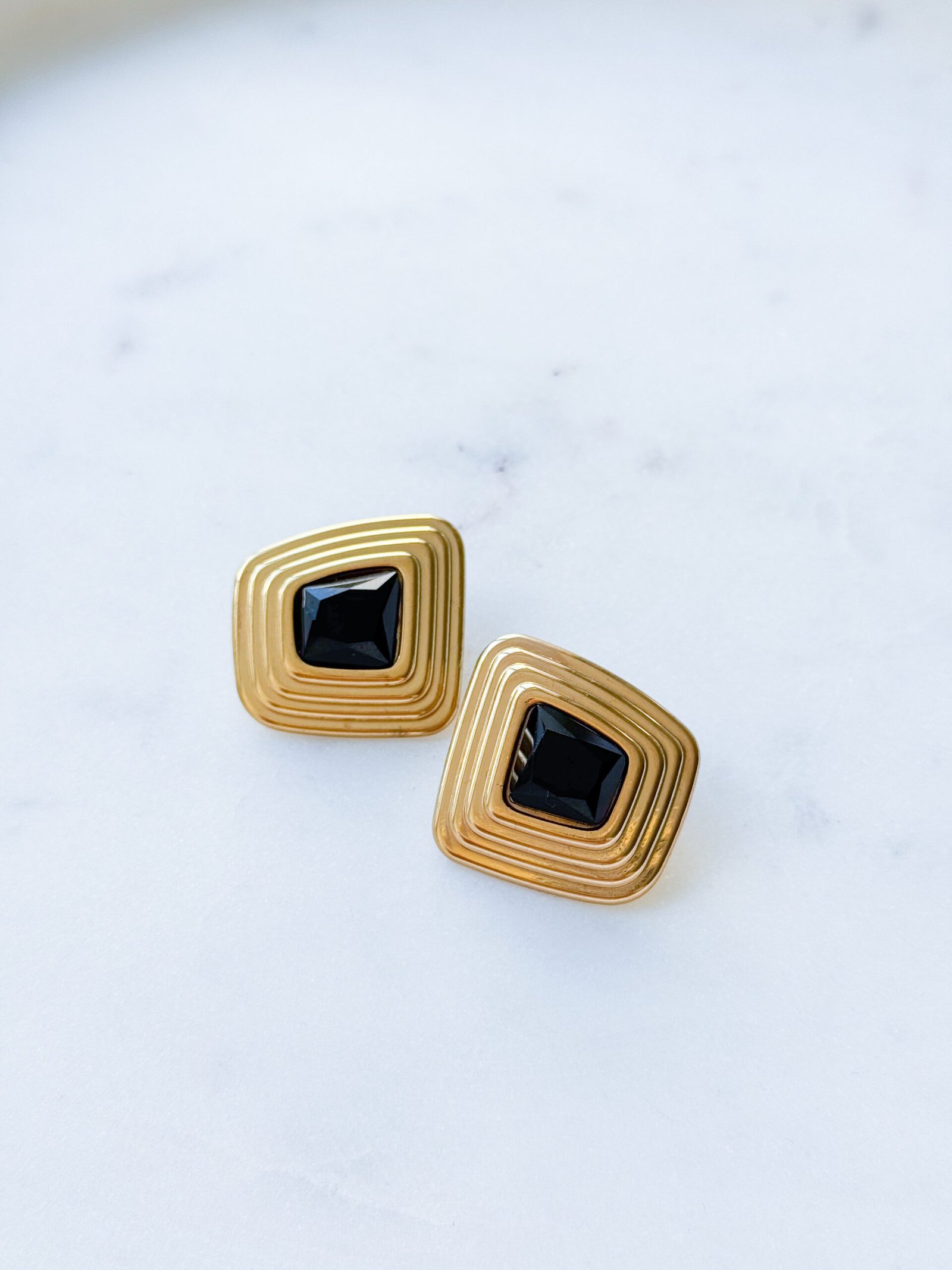 Netaisyklingos kvadratinės formos auskarai - Image 2